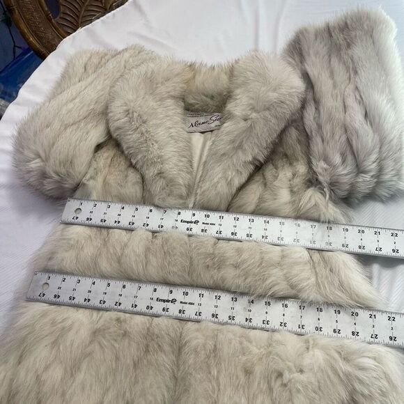 Mano Swartz Silver Fox Fur Coat Size Medium - Picture 9 of 12